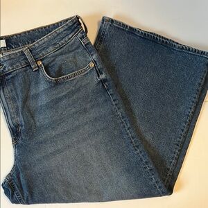 H&M Women’s Wide-Leg Blue Denim Jeans